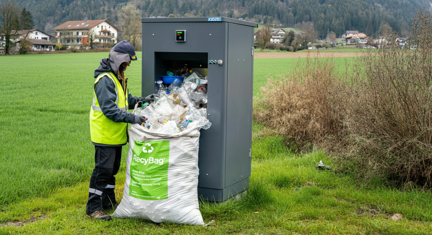 RecyBag: Neues Kunststoffsammlungssystem in Domat/Ems gestartet