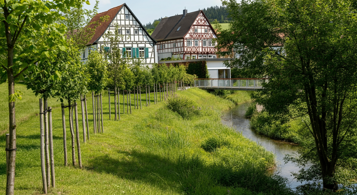 Nachhaltige Dorfentwicklung in Wartmannsroth: Bachsystem Klingenbach erfolgreich renaturiert