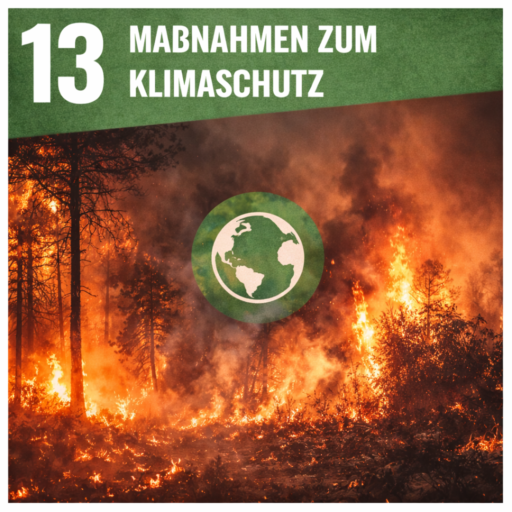 13 Maßnahmen zum Klimaschutz