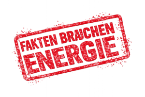 Fakten brauchen Energie Stempel