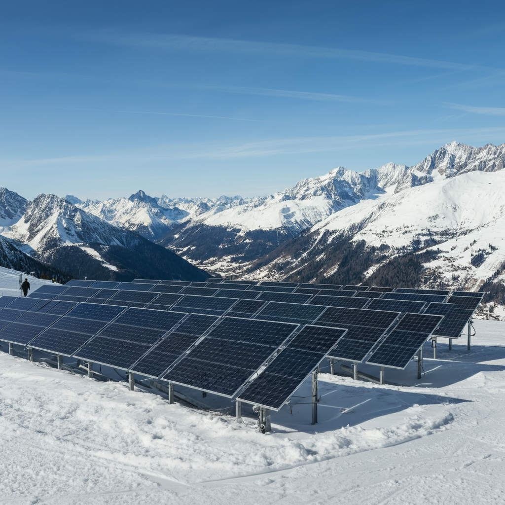 Neue Solarenergie-Lösung für alpine Skigebiete